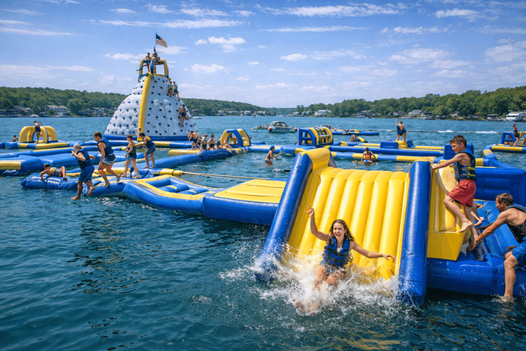 kids enjoying lake activities