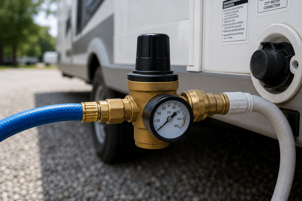 A water pressure valve will help control the flow of water and reduce waste.