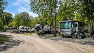 motorcycles are the easiest way to travel with your rv